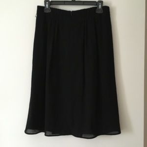 AKRIS PUNTO Black Wool Gauze Skirt  8